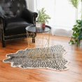 thumbnail image 5 of 100x94cm Leopard Print Pattern Carpet Imitation Faux Plush Carpet Rug Home Bedroom, 5 of 5
