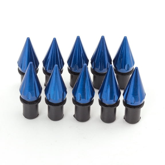10Pcs M5 CNC Windscreen Windshield Spike Bolts, Motorcycle Fairing Bolts Fastener Clips Screw Nuts Blue