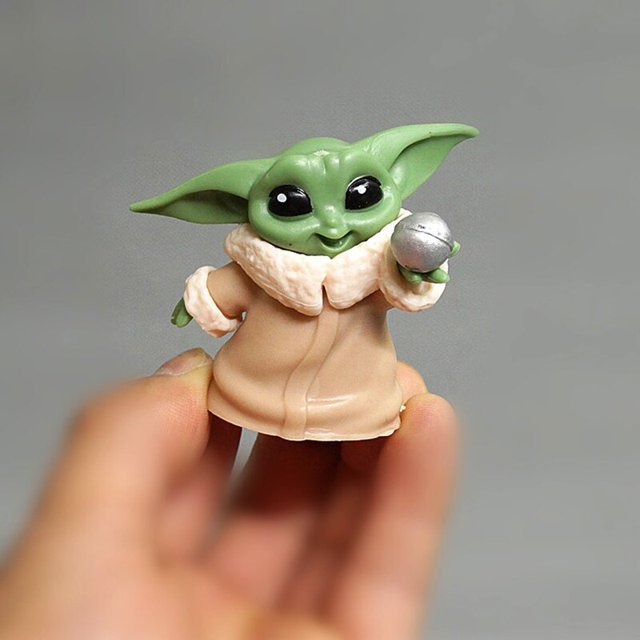 Disney Star Wars-Colgante de árbol de Navidad para niños, decoración de pastel, 3D, Baby Yoda, muñeco de dibujos animados, suministros para fiesta de cumpleaños y Baby Shower