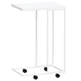 thumbnail image 3 of vidaXL Table d'Appoint avec Roues Blanc 40x30x63,5 cm Bois Manufacturé, 3 of 4