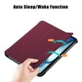 thumbnail image 4 of SaniMore for Apple iPad Air 11 (2024) Case, Auto Sleep/Wake, Rugged PC & PU Leather Case with Tri-Fold Kickstand Shockproof Protective Case for Apple iPad Air 11 (2024) Women Men, Winered, 4 of 10