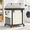 Beige-3 Section-230L, variant on Laundry Basket With Wheels 230l Leather Patchwork Sorter 3 Section