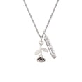 thumbnail image 2 of Delight Jewelry Silvertone Stemmed Rose Silvertone Live the Life You Have Imagined Bar Charm Necklace, 23", 2 of 4
