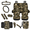 Camouflage, variant on HUIACONG Car Seat Cover Set, with Armrest Cover Car Cup Holder Coasters Car Armrest Cover, Colorful Butterfly Pattern High Quality Anti-Slip