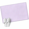 thumbnail image 2 of Simple White Striped Washable Small Entryway Area Rugs 2'x3', Purple Stripes Modern Style Low Pile Throw Rug Non-Slip Sturdy Edge Binding Carpet for Front Door Floor Room Entry, 2 of 9