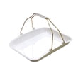 thumbnail image 2 of MEIBUTYUP White Cake Plate with Portable Handle, Dessert Tray for Parties, Weddings, and Home Use, 2 of 3