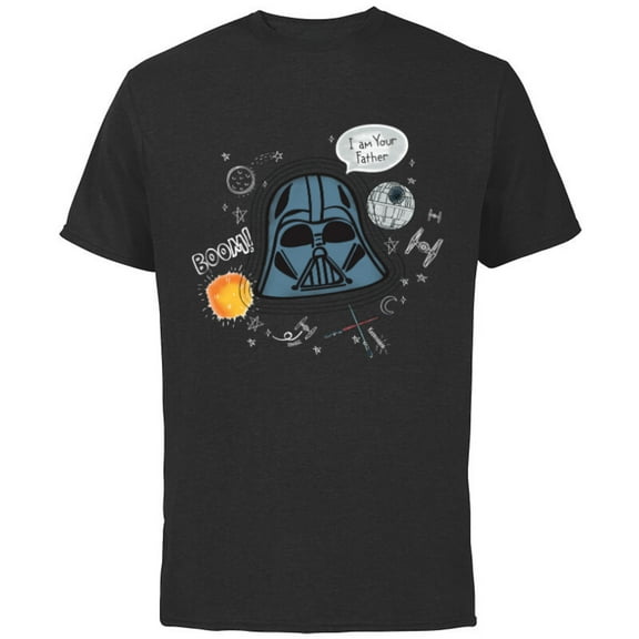 Star Wars Darth Vader Drawing I Am Your Father - Short Sleeve Cotton T-Shirt for Adults - Customized-Black