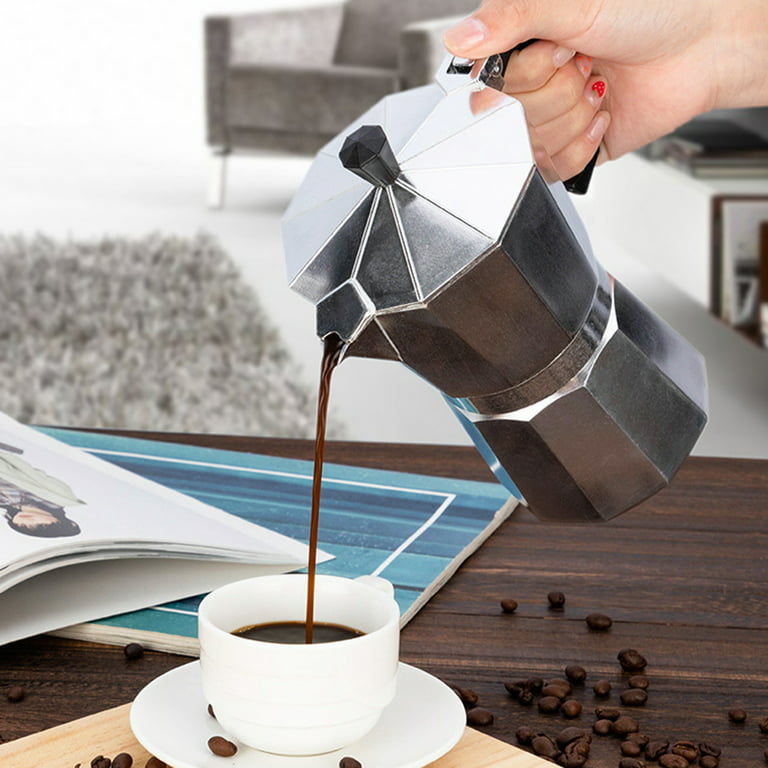 50-600ML Moka Pot Italian Coffee Maker Aluminum Mocha Espresso Percolator Pot  Coffee Kettle Cafetera Home Outdoor Cafe Tools
