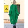 thumbnail image 4 of Women's Oversized Long Cardigan Sweaters Long Sleeve Split Open Front Drape Knit Duster Coat, 4 of 5