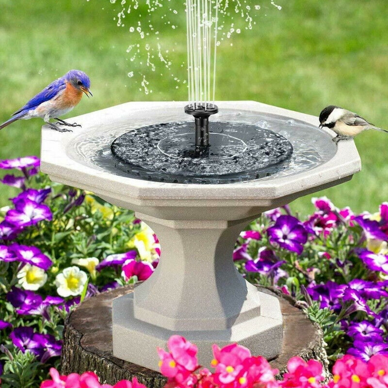 Solar Powered Bird Bath Fountain Water Pump Floating Pond Garden Patio Outdoor 
