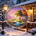 thumbnail image 7 of KOYPTL Acrylic Puzzles Suncatcher Window Hanging, 83 Pieces 7.4 Inch Sun Catcher Acrylic Puzzles Garden Decoration for Women Men Mom Birthday Romantic Gift Home Decor Pink Purple, 7 of 7
