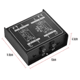 thumbnail image 4 of 2X Premium Direct Injection Molded Audio Box - Passive DI Unit Canceller with Input Pad for Guitar and Connections, 4 of 6