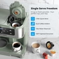 thumbnail image 5 of AIRMSEN 12-Cup Drip Coffee Maker with K Cup Combo, Programmable Coffee Machine with 1-4 Cup Setting, Single Serve or Coffee Pot, Auto Shut-off, Spill-Free Spout, Mint Green, 5 of 11