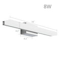 thumbnail image 6 of LED Bathroom Vanity Lighting Fixtures Stainless Steel Silver Bathroom Wall Light for Bathroom Cabinet and Mirror (8W/16in, Cool White), 6 of 12