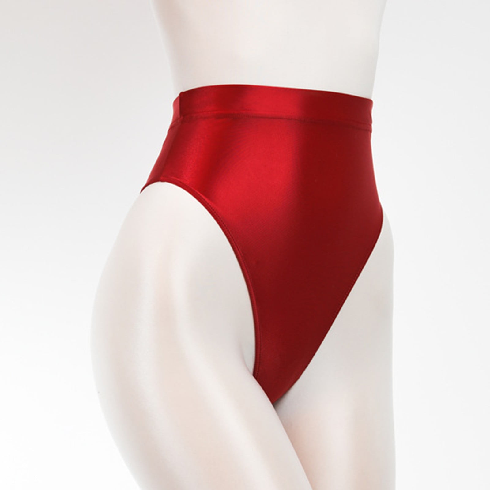 CLZOUD Comfortable Underwear Women Red Nylon Spandex Super High