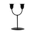 thumbnail image 2 of Portavelas Candelero Tealight Velas Artesanía Mesa Estilo rústico retro de metal Exhibición Candelabro Candelabro para fiesta , negro, 2 of 8