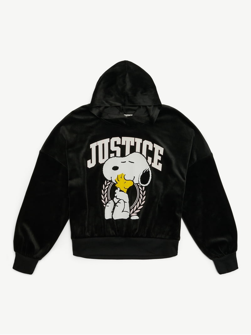Justice x Snoopy Girls Velour Hoodie, Sizes XS - XLP - Walmart.com
