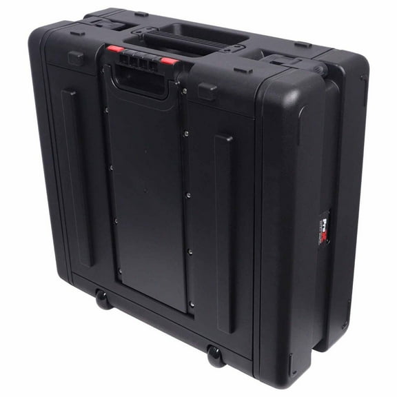ProX XM-4UHW UltronX 4U Rack Air Tight Water Sealed ABS Case with Retractable Pull Out Handle and Wheels
