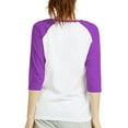 thumbnail image 3 of TheLovely Women's Round Neck Raglan 3/4 Sleeve Baseball Tee Shirts Jersey Top, 3 of 3