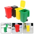 thumbnail image 3 of Shisuyan 4pcs Plastic Small Pencil Buckets Mini Desk Trash Can Red General Users, 3 of 8