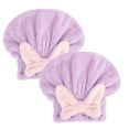 thumbnail image 4 of Women Long Curly Hair Absorbent Quick Drying Thickened Microfiber Hair Towel Wrap Soft Bow Tie Design for Wet Hair Towels, 4 of 8