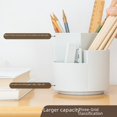 thumbnail image 2 of Portalápices con forma de barril giratorio de 360 grados para cosméticos, papelería de escritorio, almacenamiento sencillo, gran capacidad, 2 of 4