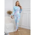 thumbnail image 2 of Zaldita Women's Mermaid Fish Scale Print Long Sleeve Rash Guard Swimsuit Sun Protection Wetsuit Bathing Suit Type E S, 2 of 7