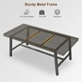 thumbnail image 2 of Kojooin 70.87" Industrial Dining Table, Large Gray Kitchen Table for 6-8, Wooden Top & Metal Frame, 2 of 5