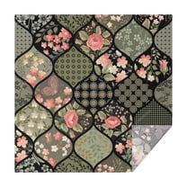 Pioneer Flower Floral Print Pattern Square Tablecloth,Waterproof Square Table Cover,Wipeable Spillproof Washable Table Cover for Home Kitchen Party Decor 60"x60"(152x152cm)