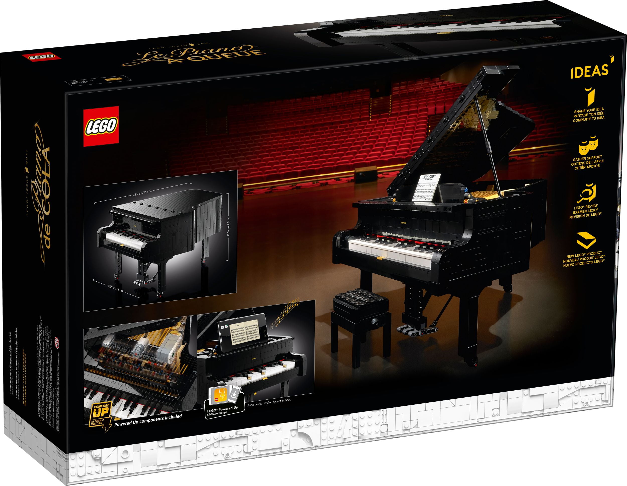 LEGO Ideas Le piano à queue 21323 Ensemble de construction, construisez votre propre piano (3 662 pièces)