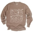 thumbnail image 5 of Cozy Season Coquette Icons - Womens Garment Dyed Long Sleeve, 5 of 8