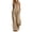 Khaki, variant on Women's Sleeveless Ruffle Hem Top and Wide Leg Pants Set, 2 Piece Casual Outfit