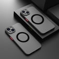 thumbnail image 3 of Luxury Matte Armor Case with Magnetic Wireless Charging Compatibility for iPhone 11/12/13/14/15 Pro Max Mini Plus XS Max XR X, Shockproof Protective Phone Cover, 3 of 5