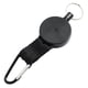 thumbnail image 2 of Porta retráctil Zulema con clip de mosquetón con cable de metal Negro A, 2 of 8