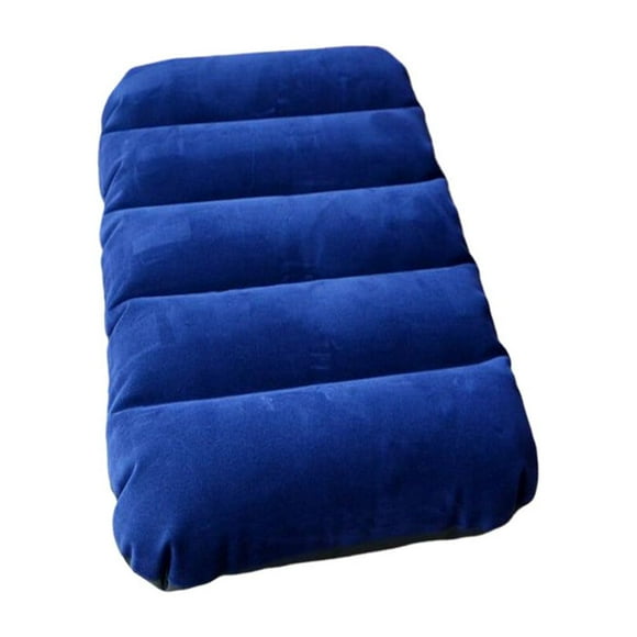 Silla inflable Cojín trasero Almohada flocada Almohada portátil para la siesta Accesorios para acampar al aire libre Azul