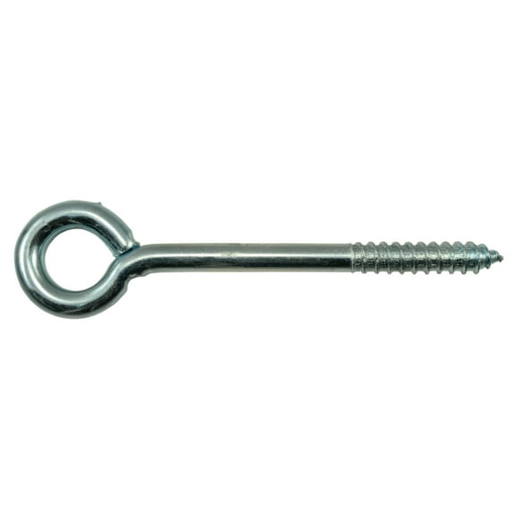 3/8" x 3/4" x 6" Zinc Plated Steel Eye Lag Screws (10 pcs.)