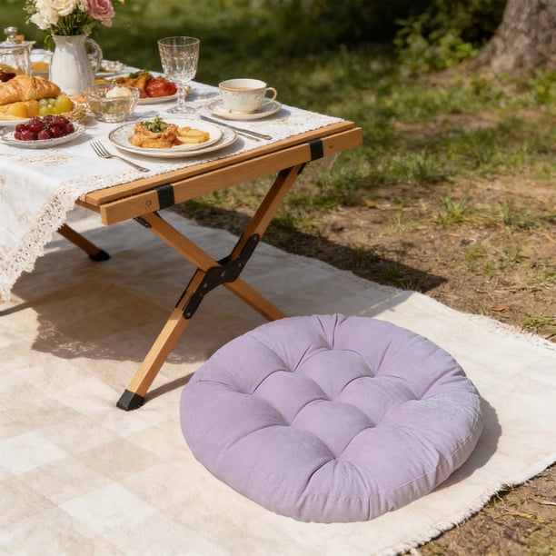 Floor Cushion for Adults Thick Velvet Floor Pillow Large Ottoman Chair Cushion Soft Mat for Sitting Reading Meditation Living Room Bedroom Decor Yoga Lounge Home Comfort Portable Strap Support