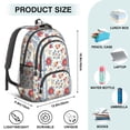 thumbnail image 5 of Pioneer Flower Floral Print Pattern Backpack for School, Cute School Bag with Adjustable Shoulder Straps and Padded Back, 16.9"x12.6"x5.9", 5 of 5