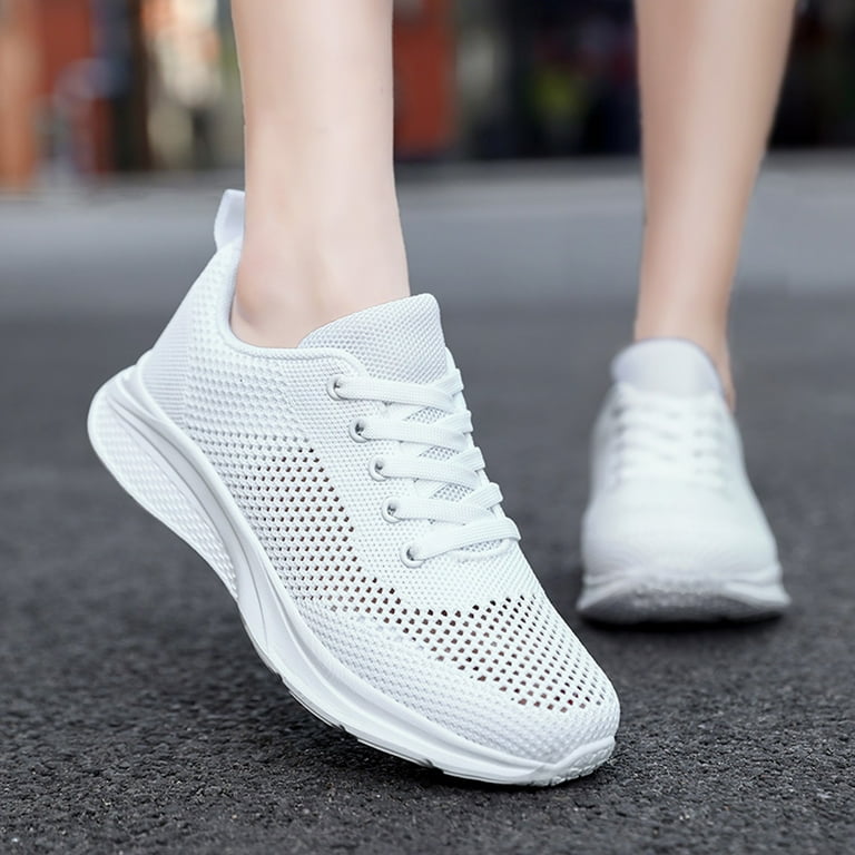 FZM Women shoes Leisure Women's Lace Up Soft Sole Comfortable Shoes Outdoor  Mesh Shoes Runing Fashion Sports Breathable Sneakers