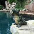 thumbnail image 3 of Homestyles Toad Hollow Standing Gator Home & Garden Alligator Beach Garden Statue, 3 of 6