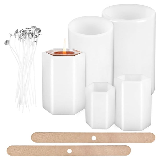 Molde de Silicona para Velas, Molde para Velas de Pilar para Fabricación de Velas, Molde para Hacer Velas DIY