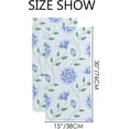 thumbnail image 3 of Soft Hand Fingertip Towels, 2 Pcs Face Bath Towels Floral Seamless Pattern Absorbent Washcloths for Bathroom Hotel Kitchen, 30"x15", Absorbent Soft Hand Fingertip Towels, 3 of 6