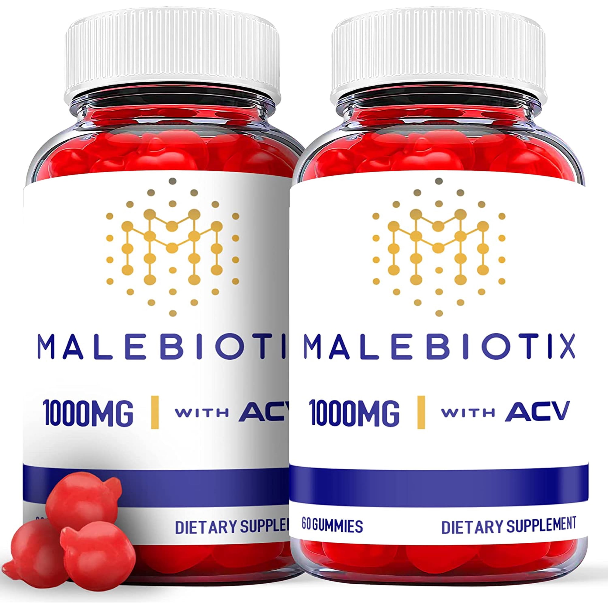 (2 Pack) Malebiotix Keto ACV Gummies - Supplement for Weight Loss - Energy & Focus Boosting Dietary Supplements for Weight Management & Metabolism - Fat Burn - 120 Gummies