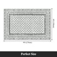 thumbnail image 2 of MeyJey 6'x9' Boho Floral Area Rug, Machine Washable Vintage Throw Rug, Non-Slip Stain Resistant Oriental Traditional Carpet for Living Room Bedroom Dining Room Office, White/Black, 2 of 15