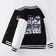 thumbnail image 4 of Sanrio Anime Kuromi ropa para niñas, uniforme de béisbol deportivo para niños, Tops casuales de moda, regalos de cumpleaños para niños, otoño e invierno, 4 of 5