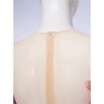 thumbnail image 6 of renvena Women Ruched Detail Lyrical Dress Irregular Mesh Hem Ballet Tulle Skirt Leotard Figure Skating Dress Burgundy XXL, 6 of 7