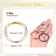 thumbnail image 2 of Uxcell 7 Pcs Anillos de resorte metálicos, 1.5"/39mm Anillos de resorte de disparo Clips para llaveros, hebillas, colgantes de bolsa, manualidades, 2 of 6