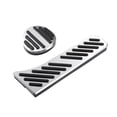 thumbnail image 1 of Cubiertas para pedales de freno y acelerador, para Mercedes Benz Smart Fortwo 2009-2014, metal, tono negro plateado, 1 juego, 1 of 7
