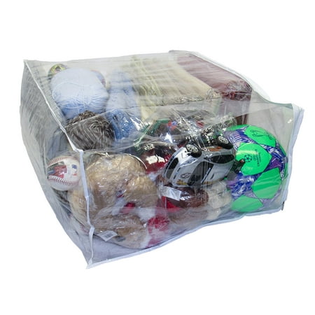 Jumbo Heavy Duty Vinyl Zippered Storage Bags Clear For Sweaters