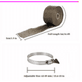 thumbnail image 4 of Fireproof Pipe Wrap Anti Scalding Chimney Ribbon Stove Flue Protector with 2 Clamp, 4 of 5